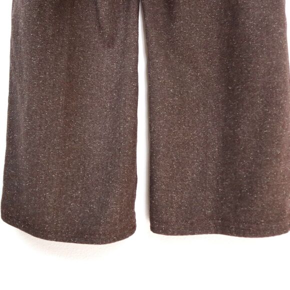 Vintage Cache Size 4 Herringbone Tweed Wide Leg Trousers Brown - Picture 6 of 8